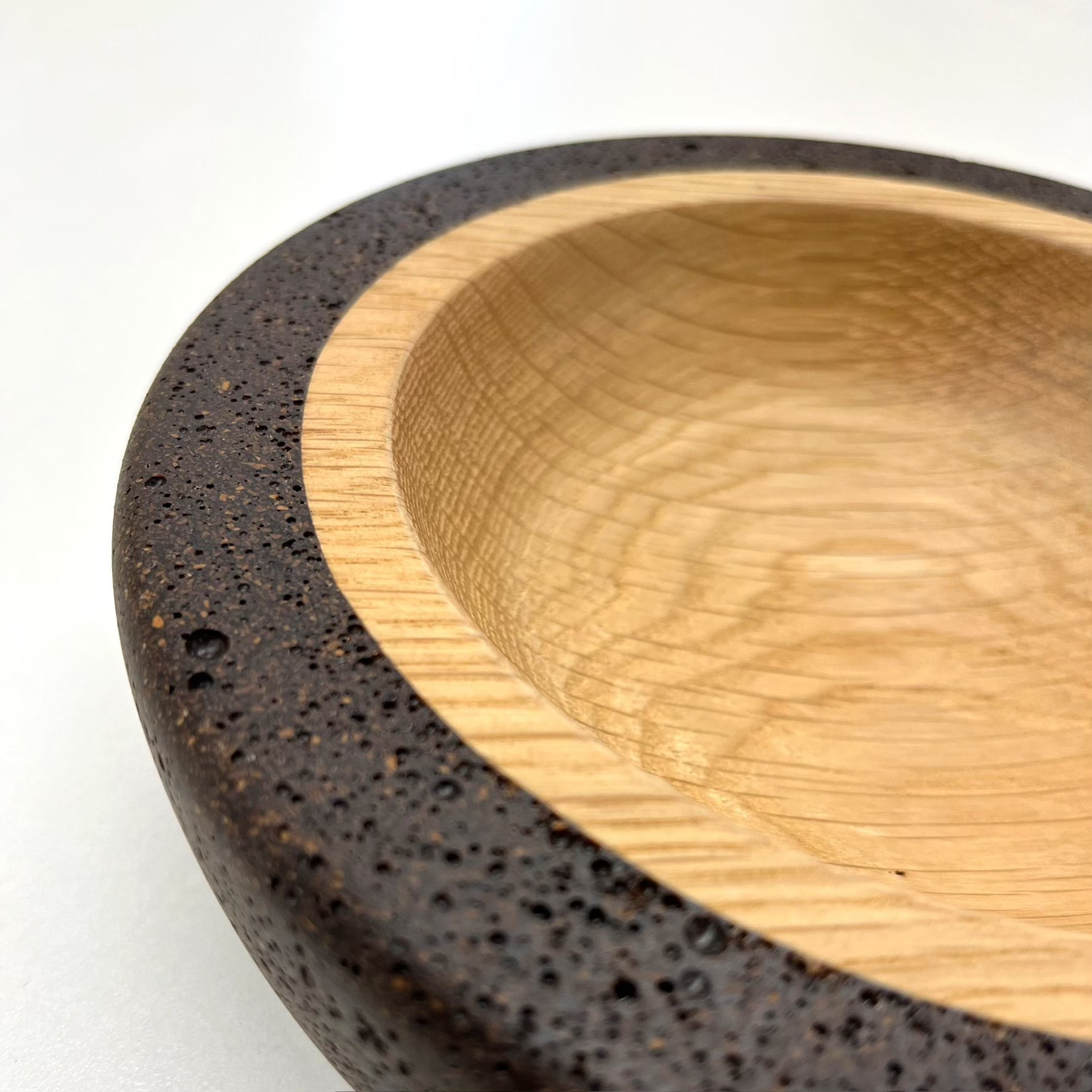 Wooden bowl with reclaimed coffee