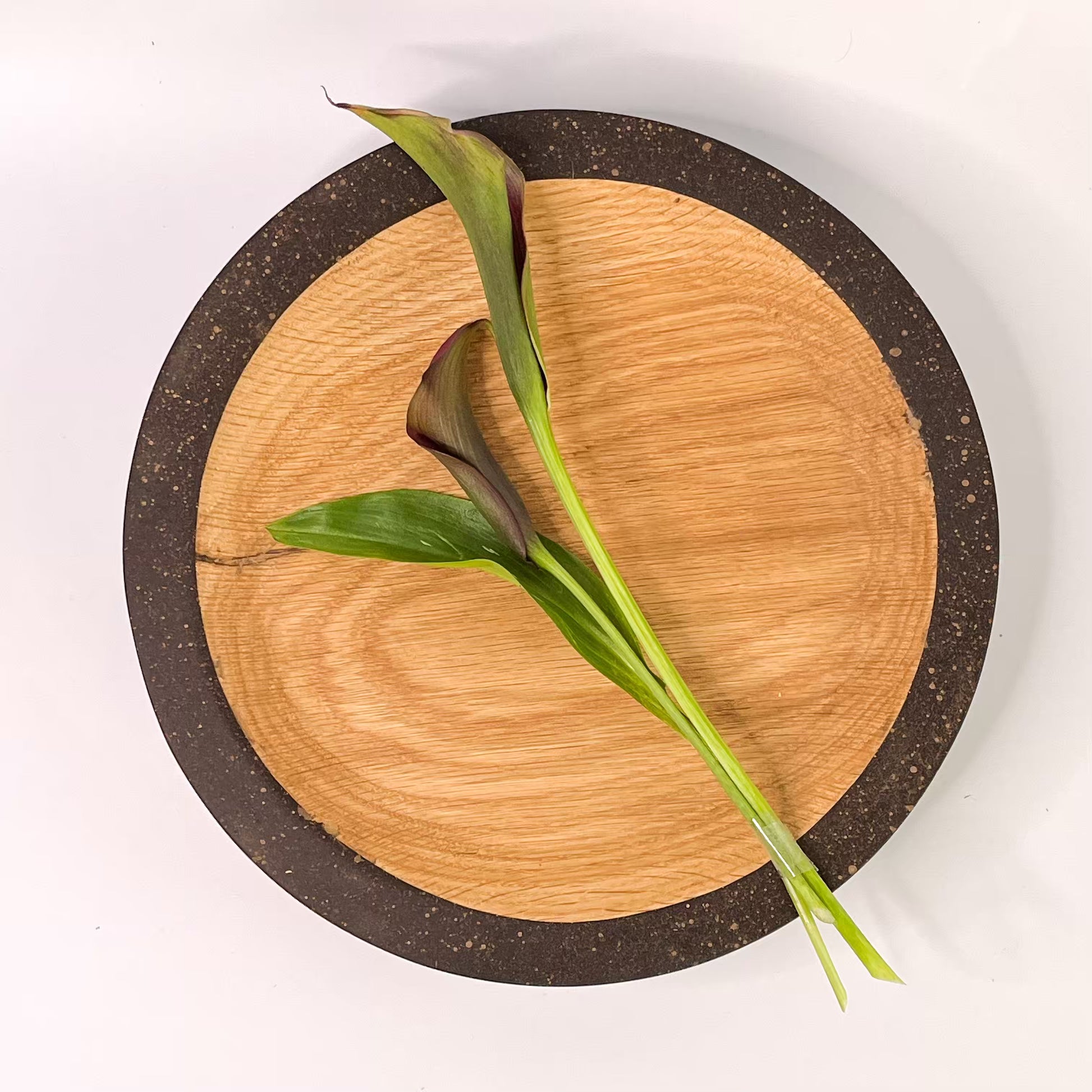 Wooden bowl with reclaimed coffee